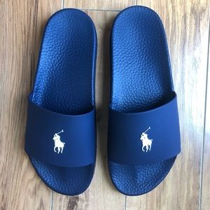 POLO BY RALPH LAUREN Men’s Navy Blue Slides Size 10